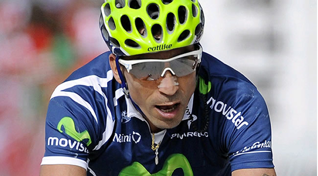 El Lancero Mauricio Soler, en la Vuelta a Suiza de la que llegó a ser líder. Foto cortesía Movistar Team.