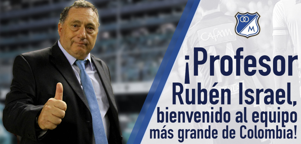 Rubén Israel, uruguayo, 59 años, 12 equipos profesionales dirigidos. Ahora le agrega Millonarios. Foto tomada del portal de Millonarios