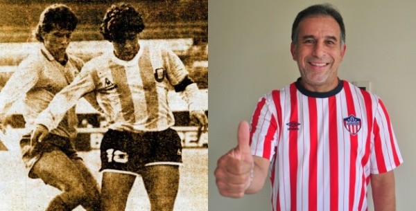 Momento de la marca que le hizo Mario Coll a Maradona, con la Selección. Así luce actualmente Mario Alberto Coll. Foto tomada de El Heraldo.