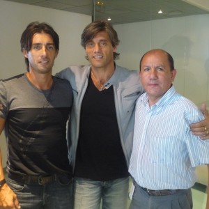 Omar Sánchez con Sergio Goicoechea y Roberto Trotta.