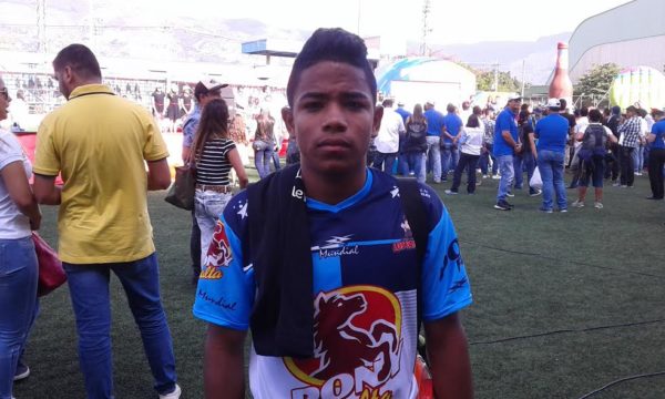 Sebastián David Girado, de Belén La Nubia, cartagenero. goleador del Ponyfútbol 2017 con 12 anotaciones. Foto Carlos Julio serna / Cápsulas.