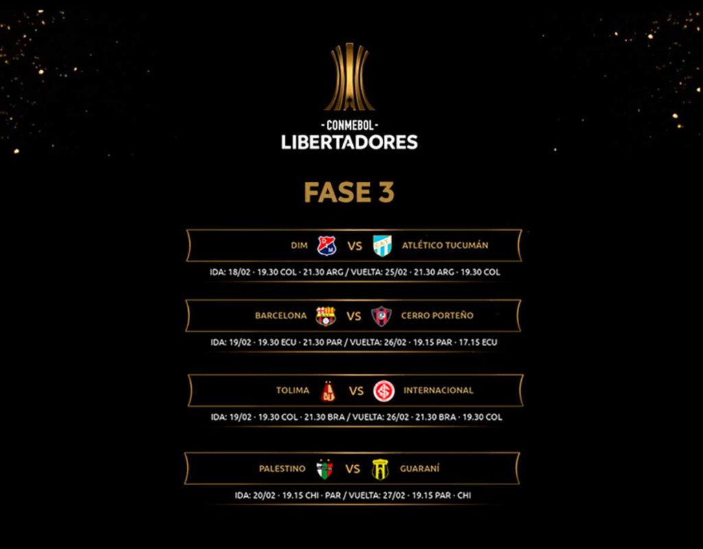 Agenda Conmebol Libertadores.. Capsulas de Carreño
